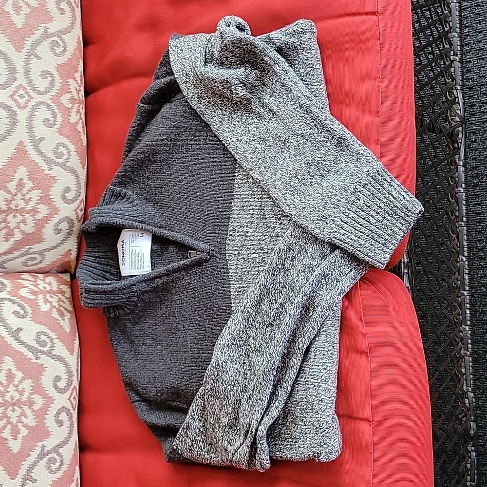 Men's Sonoma Quarter Zip Sweater, Size M